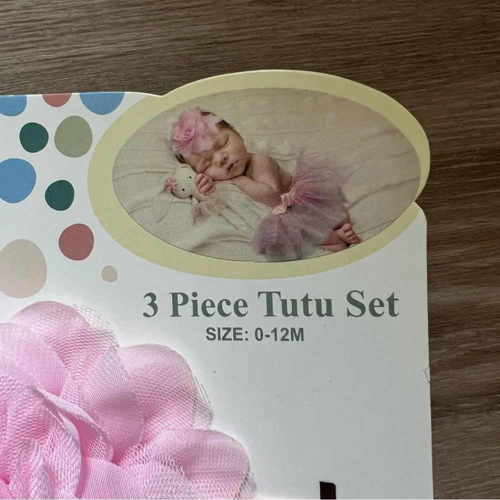 3 Piece 0-12 Months Tutu Set